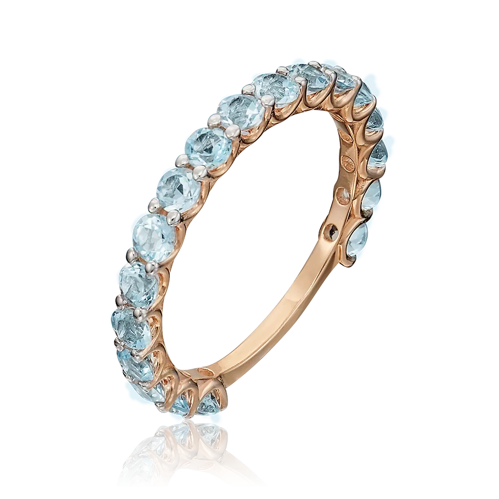 Кольцо из красного золота с топазами 01-5317-00-201-1110-57