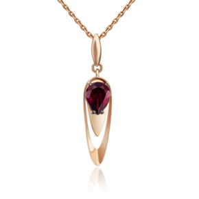 Подвеска из красного золота с гранатом 03-3025-00-204-1110-57