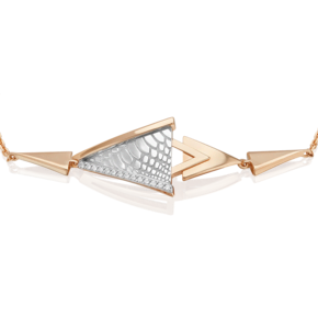 Браслет с принтом «Питон» из комбинированного золота с фианитами 05-0802-00-401-1111