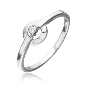 Кольцо из белого золота с бриллиантом 01-5810-00-101-1120