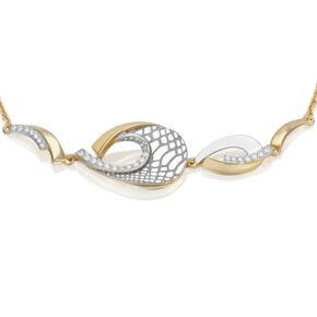 Браслет с принтом «Питон» из комбинированного золота с фианитами 05-0804-00-401-1121