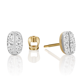 Серьги-пусеты из комбинированного золота с натуральными топазами white 02-4916-00-201-1121