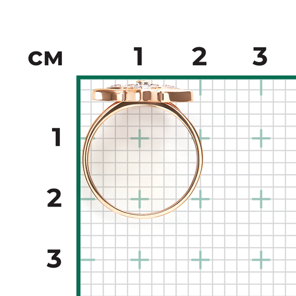 Кольцо из красного золота с фианитами 01-5886-00-401-1110