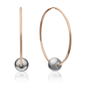 Серьги-конго из комбинированного золота 02-4388-00-000-1111-04