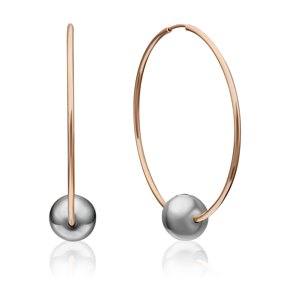 Серьги-конго из комбинированного золота 02-4388-00-000-1111-04