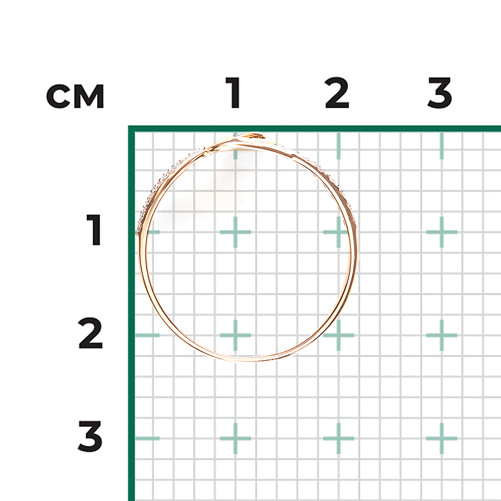 Кольцо из красного золота с фианитами 01-3850-00-401-1110-24