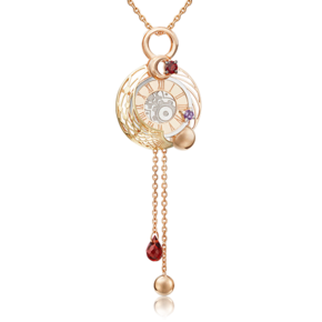 Подвеска «Импульс» из комбинированного золота с гранатами и аметистом 03-3238-00-257-1140-76