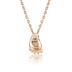 Подвеска-бегунок «Пяточка» из красного золота с фианитом 03-2339-00-401-1110-03