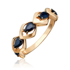 Кольцо из красного золота с сапфирами 01-5871-00-102-1110