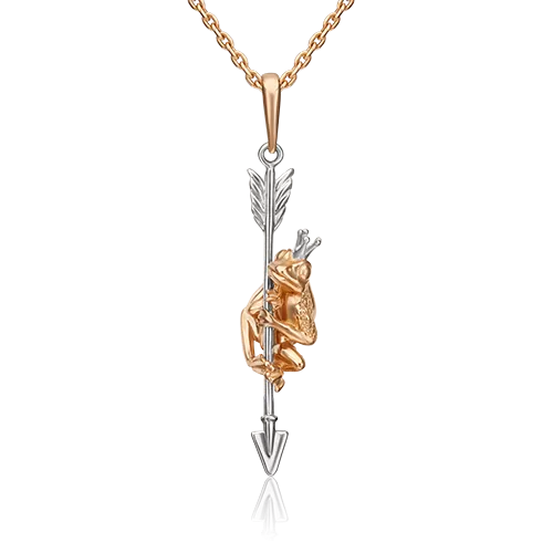 Подвеска «Царевна-лягушка» из комбинированного золота 03-3104-00-000-1111-42