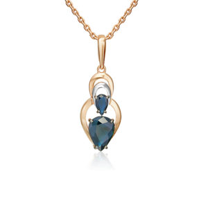 Подвеска из красного золота с сапфирами 03-3616-00-102-1110