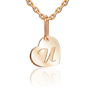 Подвеска «Буква И» из красного золота 03-3658-И-000-1110