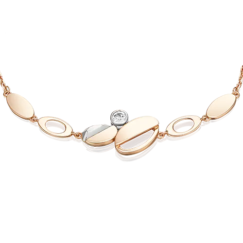 Браслет из комбинированного золота с натуральным топазом white 05-0747-00-201-1111