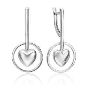 Серьги «Эмоция» с английским замком из серебра 02-4957-00-000-0200