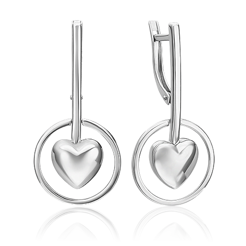 Серьги «Эмоция» с английским замком из серебра 02-4957-00-000-0200