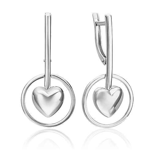 Серьги «Эмоция» с английским замком из серебра 02-4957-00-000-0200