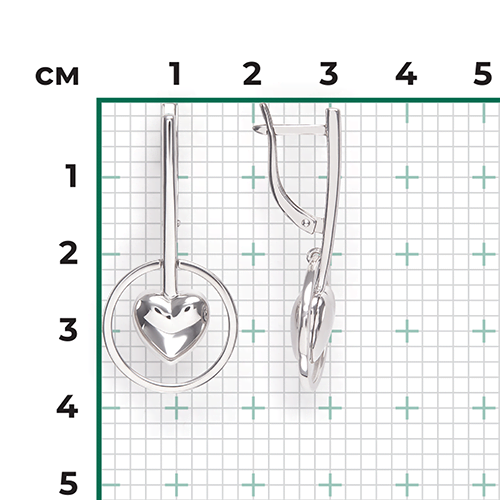 Серьги «Эмоция» с английским замком из серебра 02-4957-00-000-0200