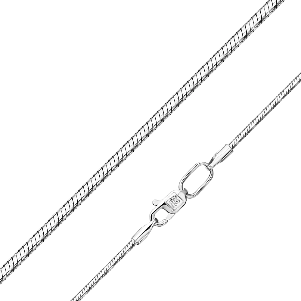 Цепь из белого золота с алмазной гранью (плетение «Снейк») 21-1010-040-1120-17