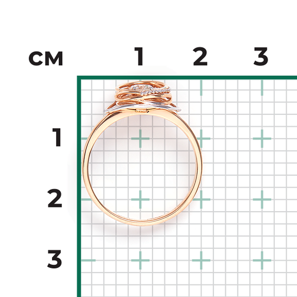 Кольцо из красного золота с бриллиантом 01-5242-00-101-1110-30