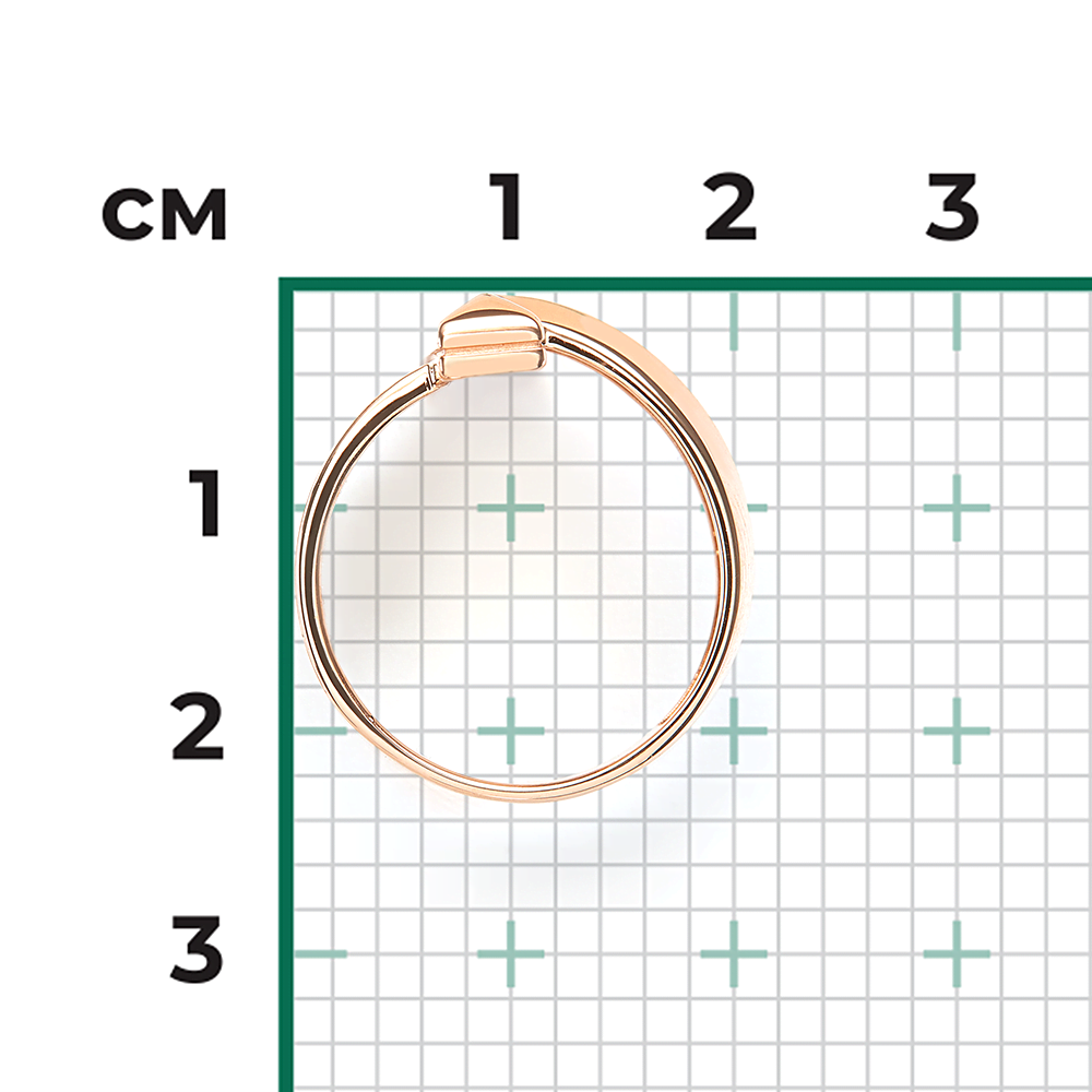 Кольцо из красного золота с фианитами 01-5919-00-401-1110