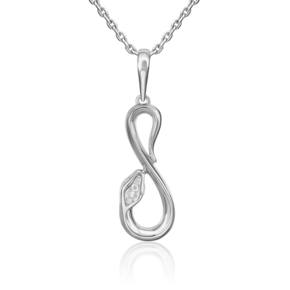 Подвеска «Змея. Безграничность возможностей» из белого золота с бриллиантами 03-3279-00-101-1120