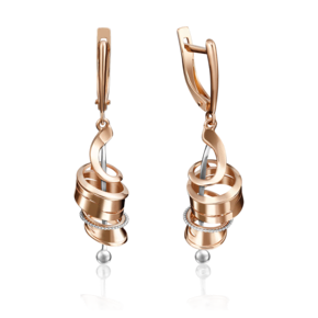 Серьги с английским замком из красного золота 02-4089-00-000-1110-48