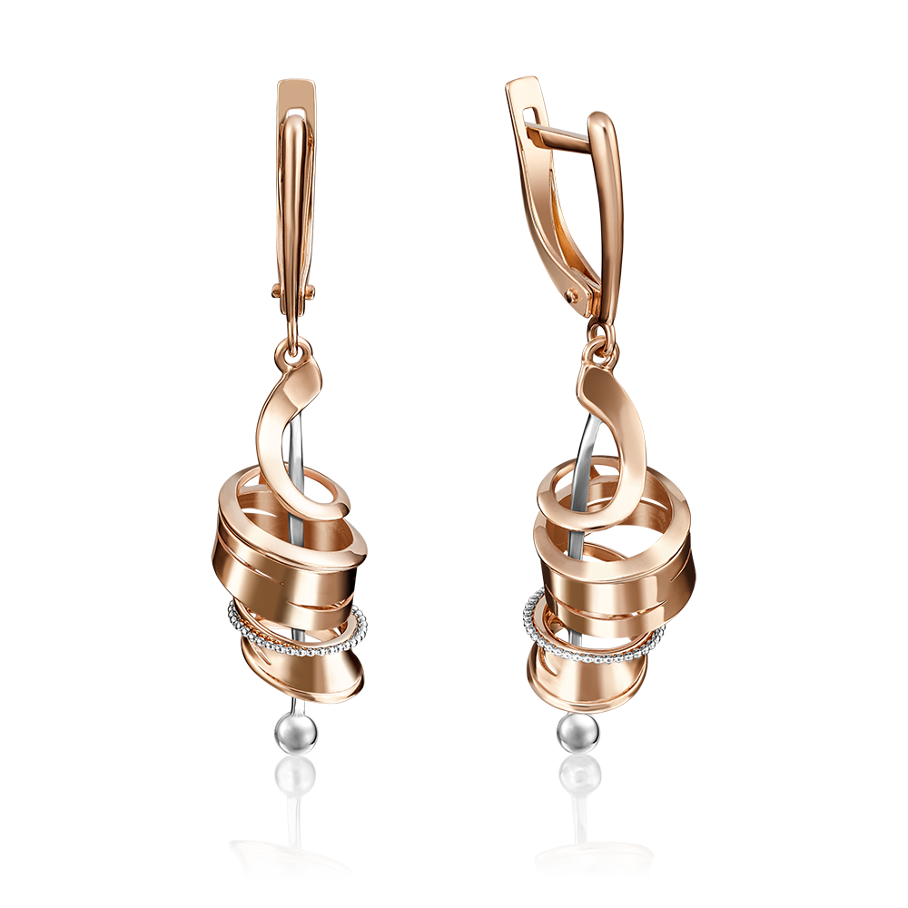 Серьги с английским замком из красного золота 02-4089-00-000-1110-48