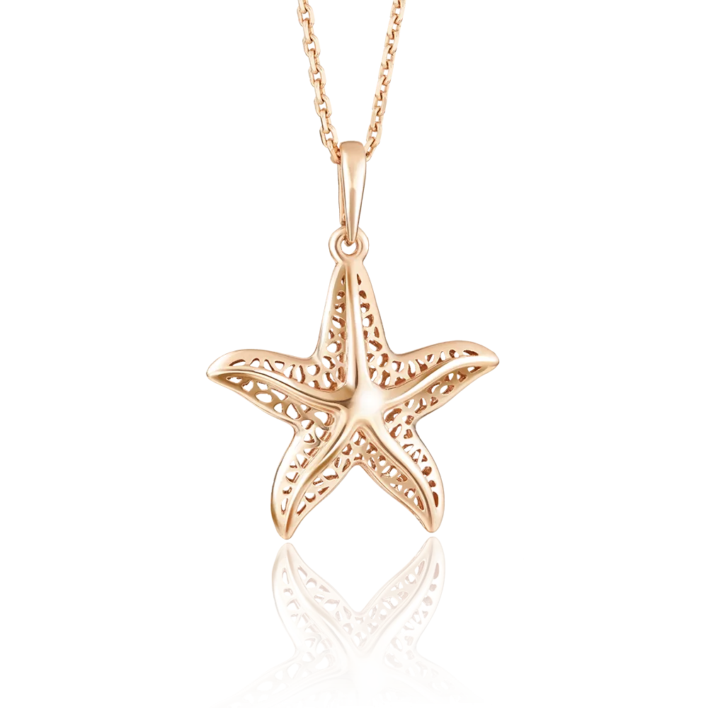 Подвеска «Морская звезда» из красного золота 03-2519-00-000-1110-65