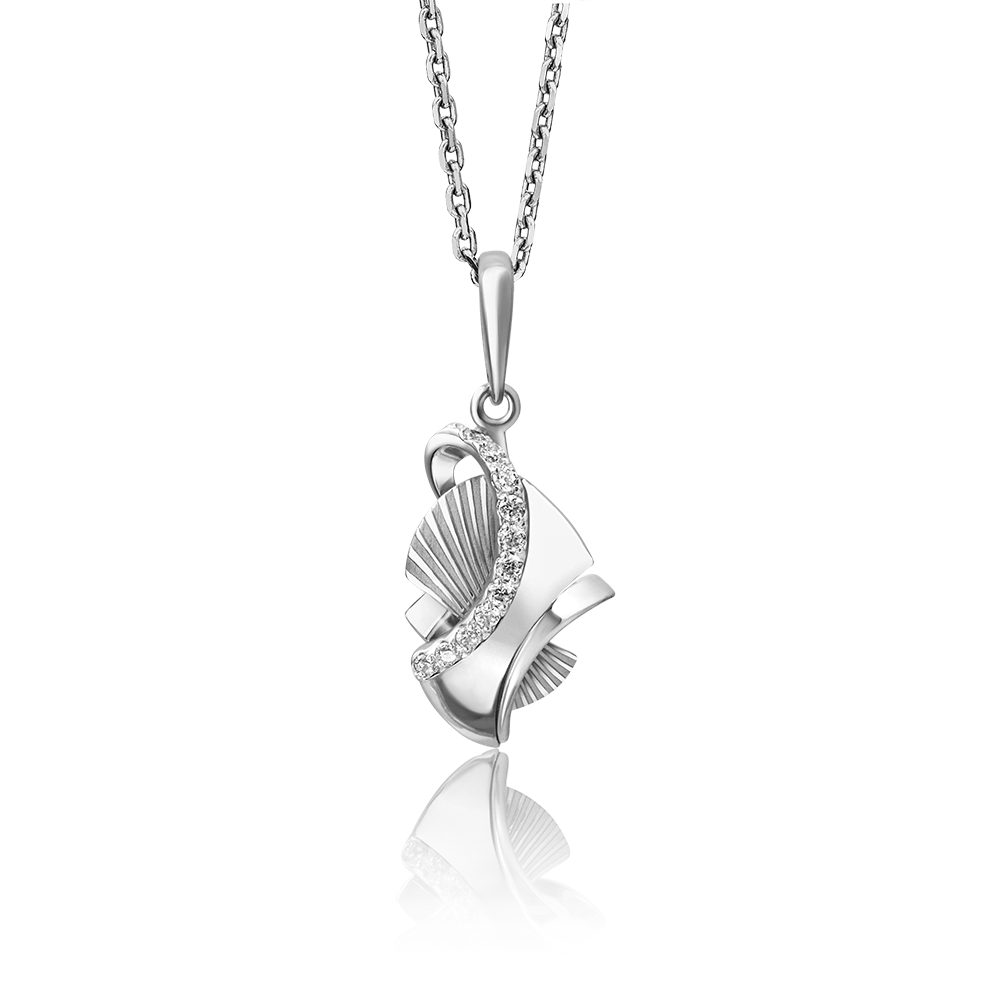 Подвеска из белого золота с фианитами 03-2780-00-401-1120-65