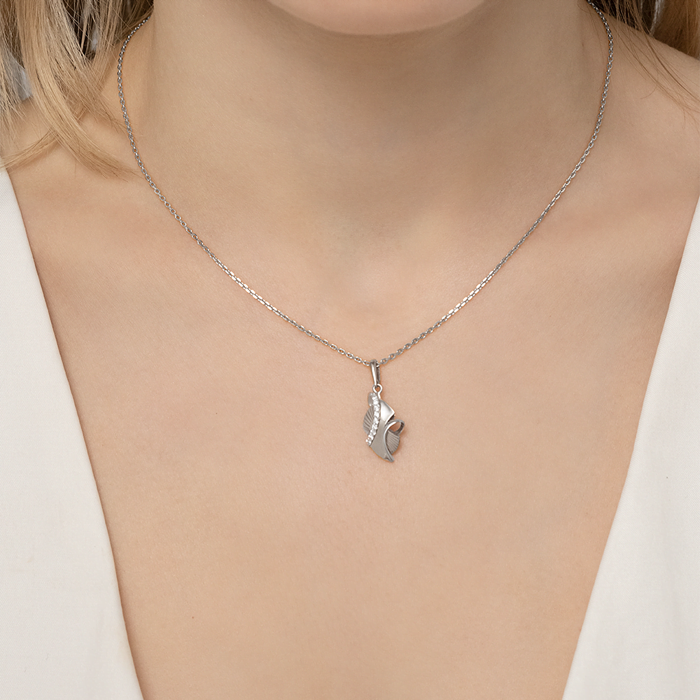 Подвеска из белого золота с фианитами 03-2780-00-401-1120-65