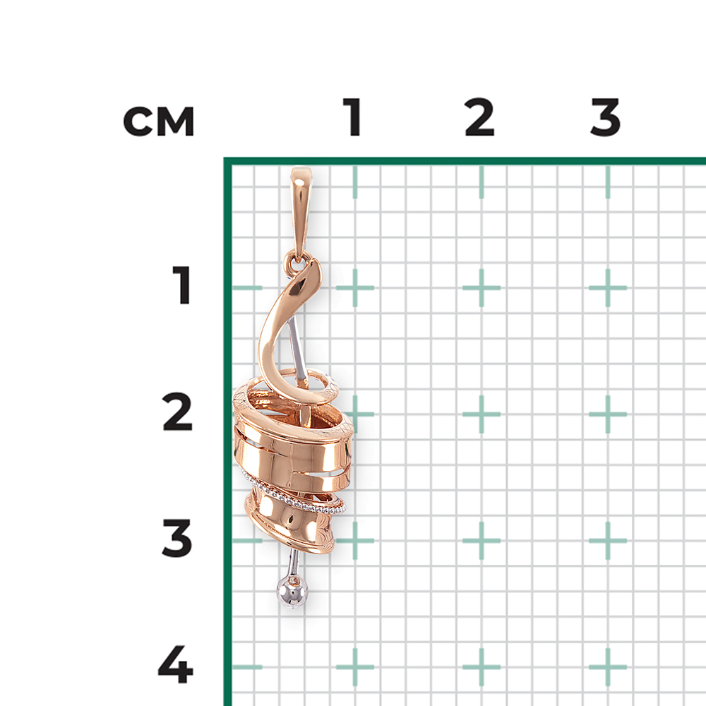 Подвеска из красного золота 03-2789-00-000-1110-48