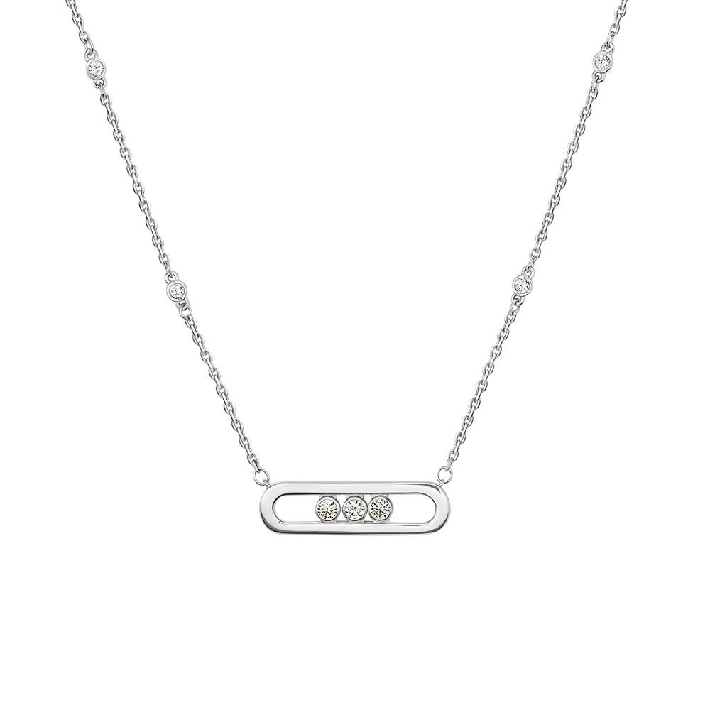 Колье из белого золота с бриллиантами 07-0276-00-101-1120