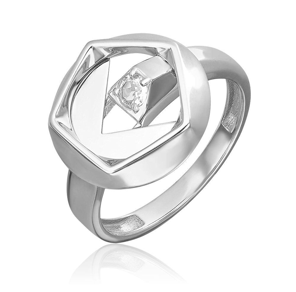 Кольцо из белого золота с натуральным топазом white 01-5623-00-201-1120