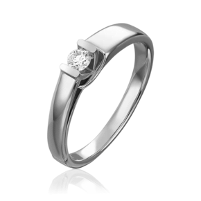 Помолвочное кольцо из белого золота с бриллиантом 01-4972-00-101-1120-30