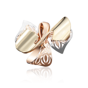 Брошь «Бант» из комбинированного золота 04-0153-00-000-1113-48