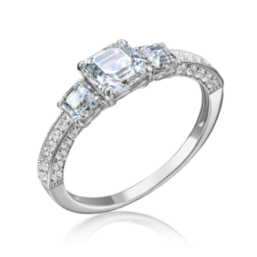 Кольцо из белого золота с фианитами 01-4297-00-501-1120-38