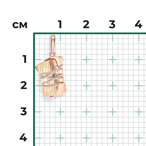 Подвеска из комбинированного золота 03-2831-00-000-1113-48