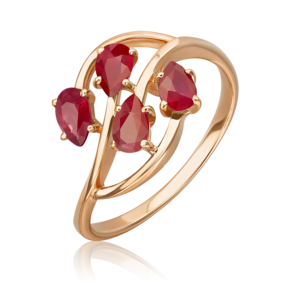 Кольцо из красного золота с рубинами 01-0716-00-104-1110-30