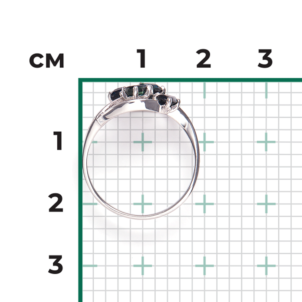 Кольцо из белого золота с сапфирами 01-0717-00-102-1120-30