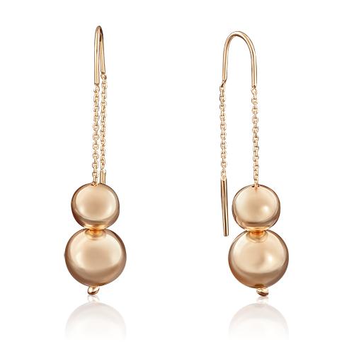 Серьги-цепочки из красного золота 02-3660-00-000-1110-01