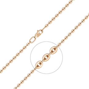 Цепь из красного золота (плетение «Якорное бриллиантовое») 21-1604-080-1110-17