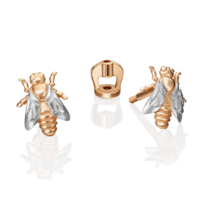 Серьги-пусеты «Пчёлки» из красного золота 02-4499-00-000-1110-02