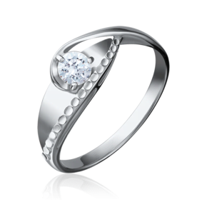Кольцо из белого золота с бриллиантом 01-5170-00-101-1120-30