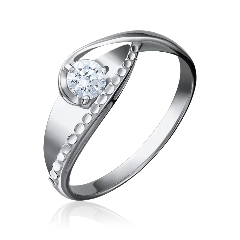Кольцо из белого золота с бриллиантом 01-5170-00-101-1120-30