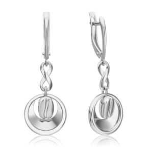 Серьги с английским замком из белого золота 02-4927-00-000-1120