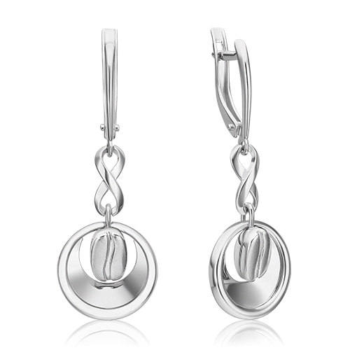 Серьги с английским замком из белого золота 02-4927-00-000-1120
