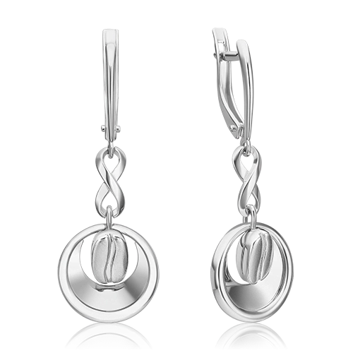 Серьги с английским замком из белого золота 02-4927-00-000-1120