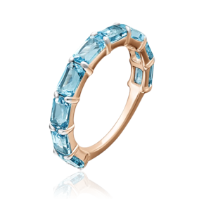 Кольцо из красного золота с топазами 01-5335-00-201-1110