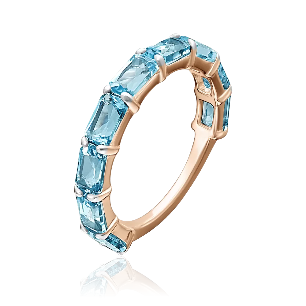 Кольцо из красного золота с топазами 01-5335-00-201-1110