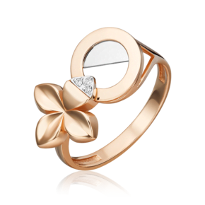 Кольцо из комбинированного золота с бриллиантами 01-5599-00-101-1111